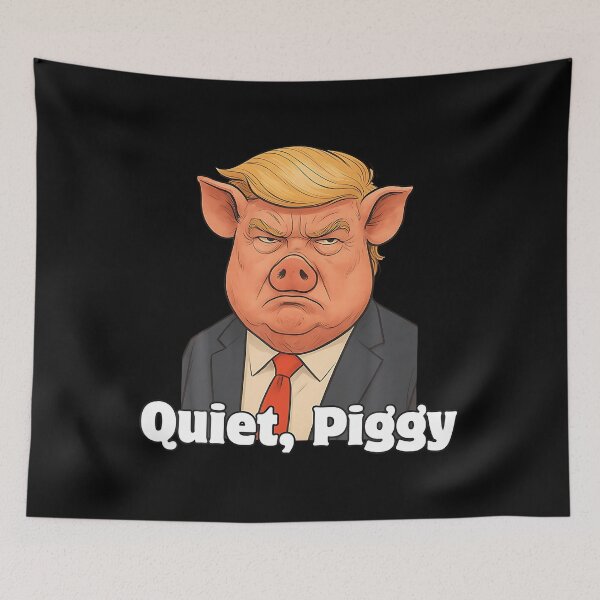 Item preview, Quiet Piggy Snarky Political Pig Joke Design Quiet Piggy designed and sold by AsiaStokes.