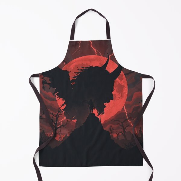 Item preview, Dark Fantasy Demon Silhouette Blood Moon Art designed and sold by kk shop.
