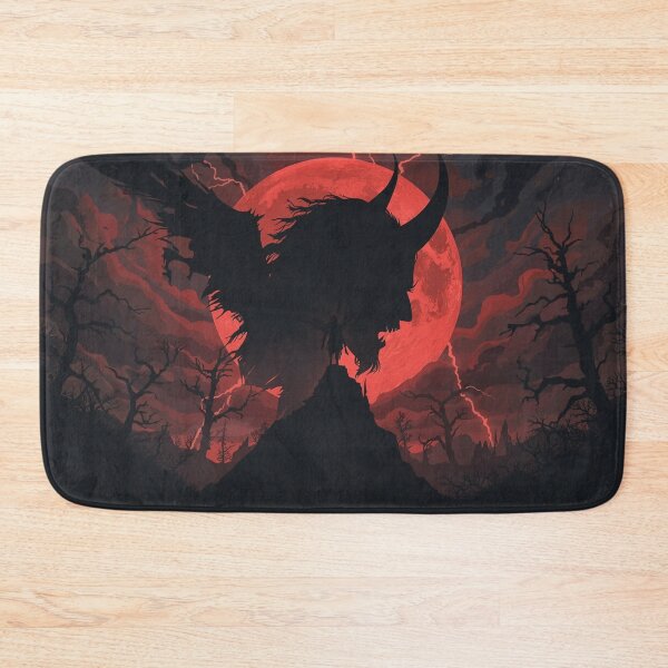 Item preview, Dark Fantasy Demon Silhouette Blood Moon Art designed and sold by kk shop.