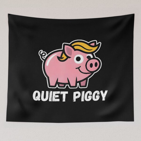 Item preview, Funny Sarcastic political Quiet Piggy Tee designed and sold by AsiaStokes.