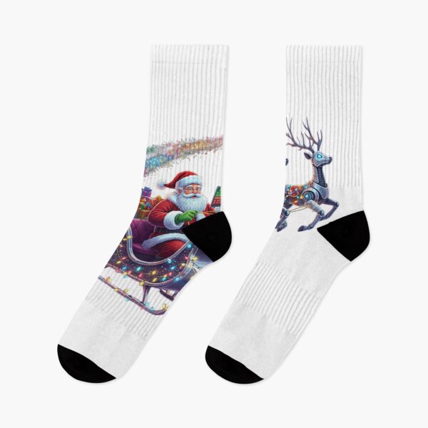 Item preview, Santa's Sleigh is Lit: Merry & Bright - Modern Christmas Design designed and sold by Sushikidsntod.