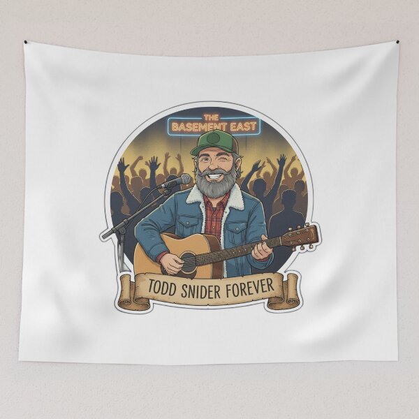 Item preview, Cartoon Guitarist Illustration – “Todd Snider Forever” Banner Art designed and sold by Raju2018.