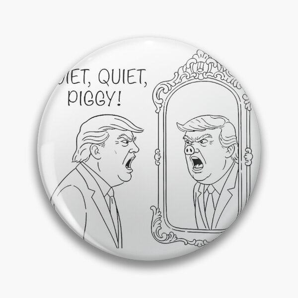 Item preview, Quiet Piggy Snarky Political Pig Joke Design designed and sold by AsiaStokes.