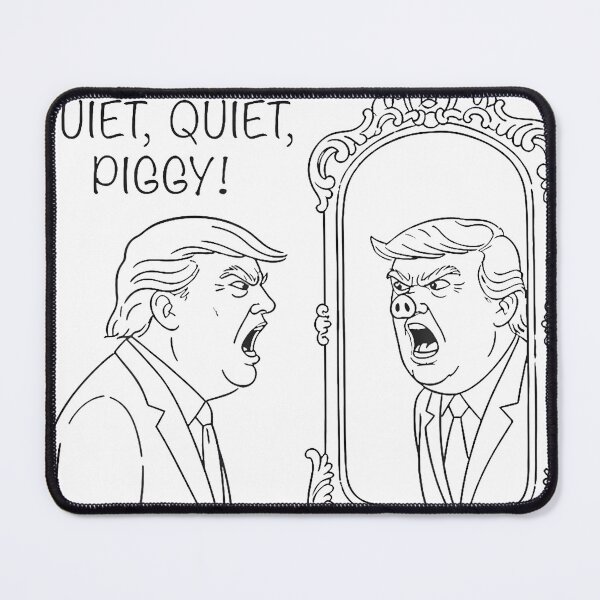 Item preview, Quiet Piggy Snarky Political Pig Joke Design designed and sold by AsiaStokes.
