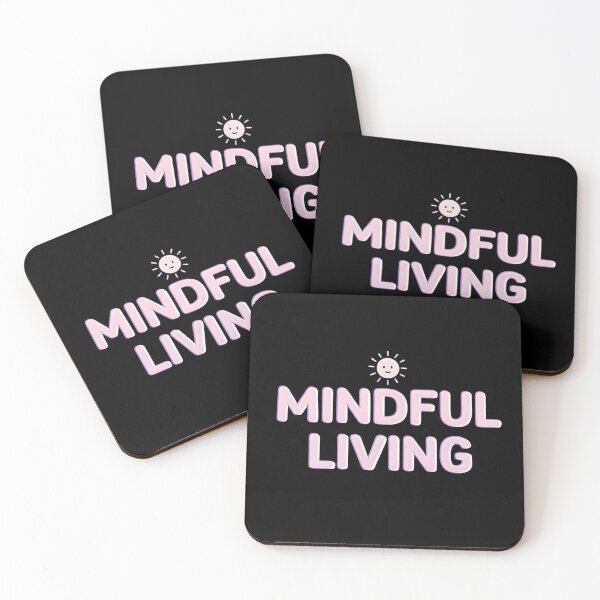 Item preview, “Mindful Living” Quote – Wellness Aesthetic, Soft Pastel Mindfulness Design designed and sold by PureBrain.