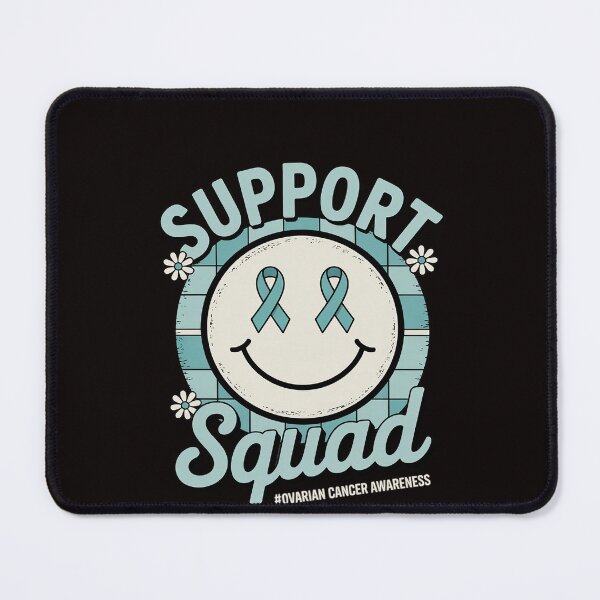Item preview, Support Squad Ovarian Cancer Awareness Smile Teal Ribbon designed and sold by RatCurry.
