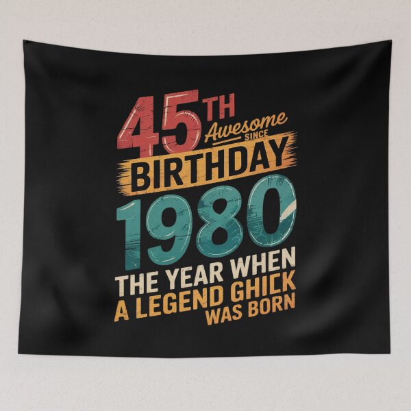 Item preview, 45 Year Old 1980 45th Birthday  designed and sold by THagBlue.