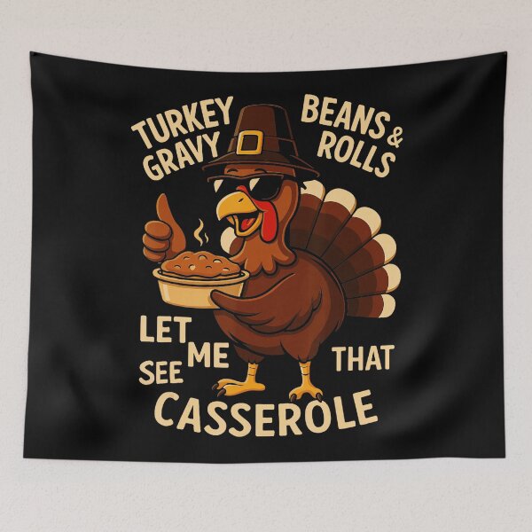 Item preview, Funny Thanksgiving Turkey Gravy Beans And Rolls Casserole  designed and sold by JEFDodsonArt.