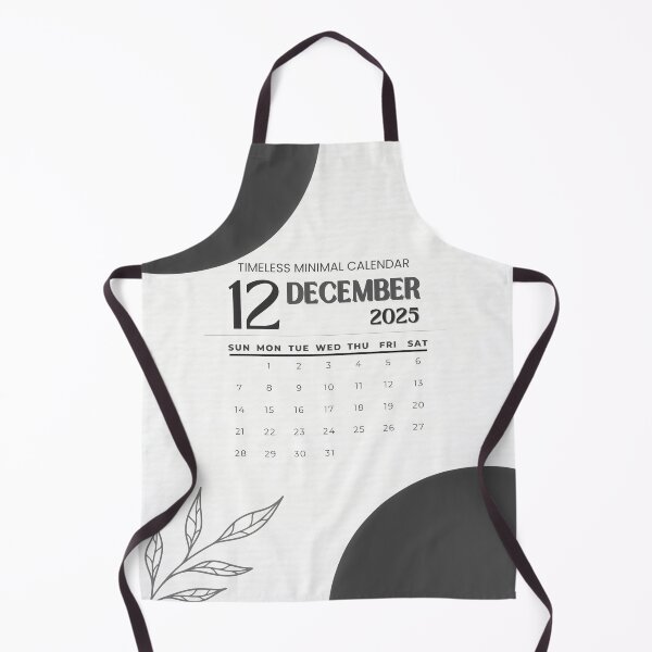 Item preview, Minimal Black December 2025 Calendar – Modern Aesthetic Wall Art designed and sold by evermusedesignstudio.