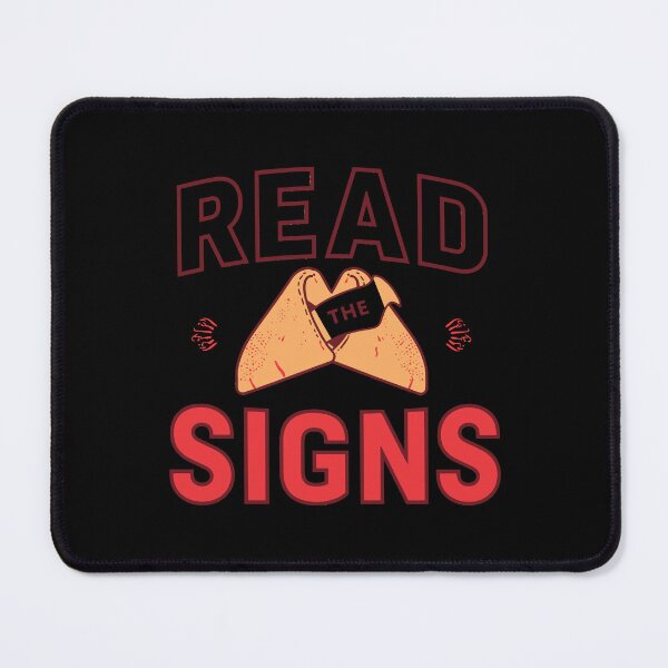 Item preview, Read the signs fortune cookie art graphic, encouraging messages and optimistic concepts, good vibes and positivity designed and sold by DigitalGraphic1.