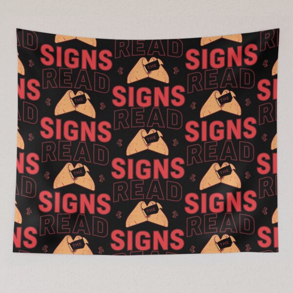 Item preview, Read the signs fortune cookie art graphic, encouraging messages and optimistic concepts, good vibes and positivity designed and sold by DigitalGraphic1.