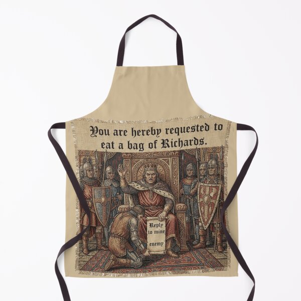 Item preview, Medieval Tapestry Humor - Eat A Bag Of Richards - Funny Old English Scroll Message to King designed and sold by The1StyleShop.
