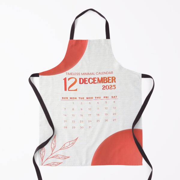Item preview, Red Aesthetic December 2025 Calendar – Modern Minimal Wall Print designed and sold by evermusedesignstudio.