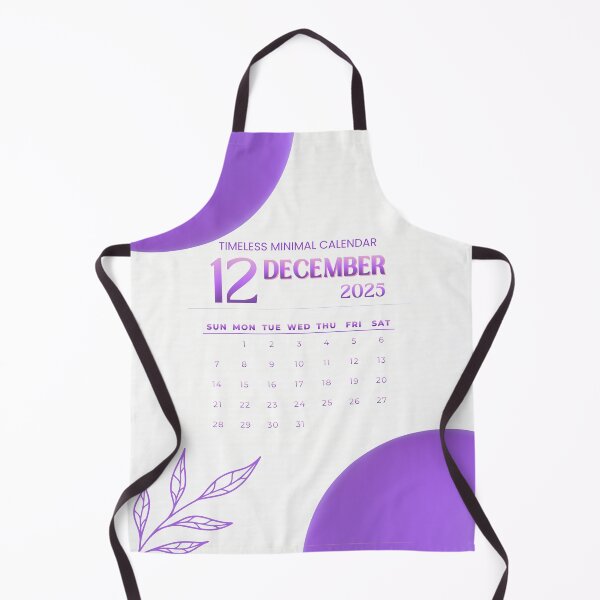Item preview, Purple Minimal December 2025 Calendar – Aesthetic Modern Print designed and sold by evermusedesignstudio.