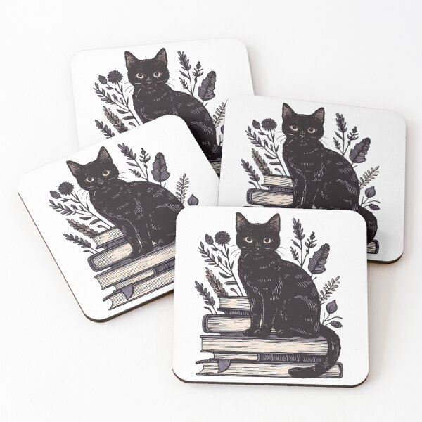 Item preview, Black Cat And Books designed and sold by lsrael-velasque.