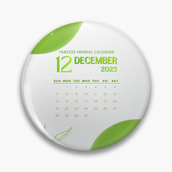 Item preview, Green Aesthetic December 2025 Calendar – Minimal Botanical Wall Art designed and sold by evermusedesignstudio.