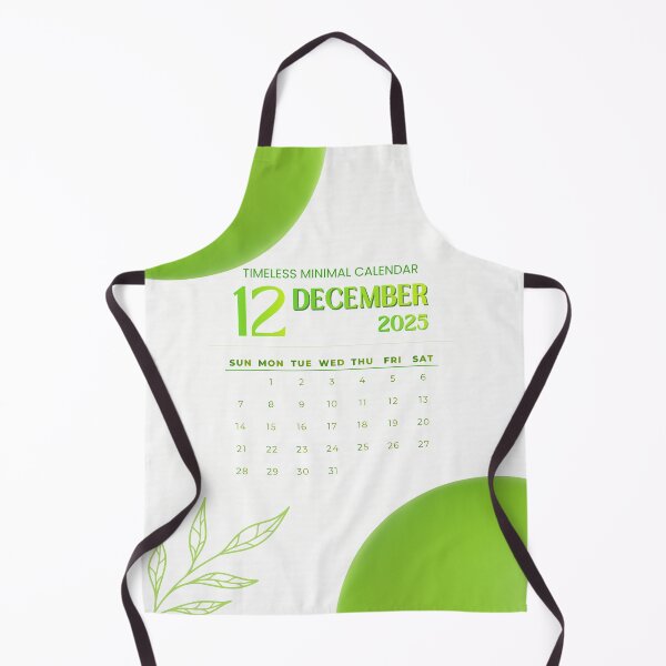 Item preview, Green Aesthetic December 2025 Calendar – Minimal Botanical Wall Art designed and sold by evermusedesignstudio.