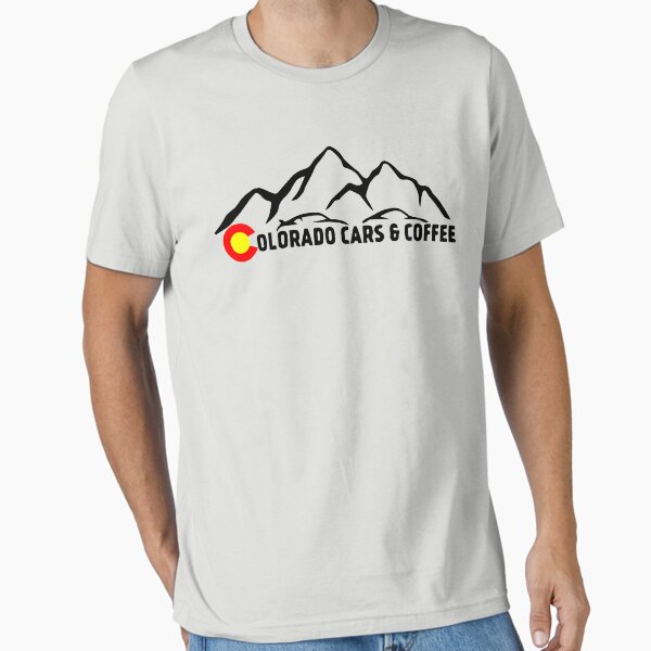 Colorado Cars & Coffee Mountain Logo - Black Lettering Essential T-Shirt