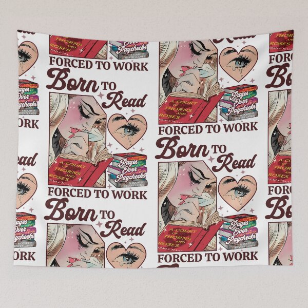 Item preview,  Born To Read Forced To Work Pages Over Paychecks Vintage For Book Lovers designed and sold by lsrael-velasque.