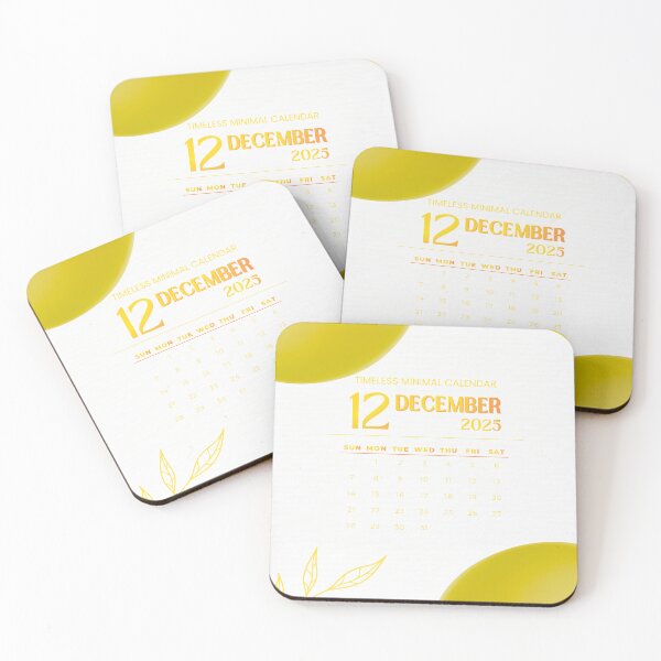 Item preview, Yellow Aesthetic December 2025 Calendar – Minimal Warm Wall Art designed and sold by evermusedesignstudio.