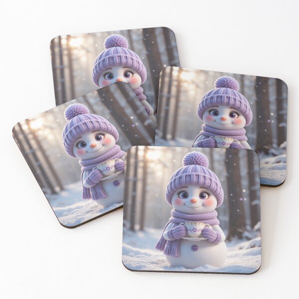 Item preview, Lavender Winter Snowperson – A Cozy, Magical Moment in a Snowy Forest designed and sold by PixelVibe782.