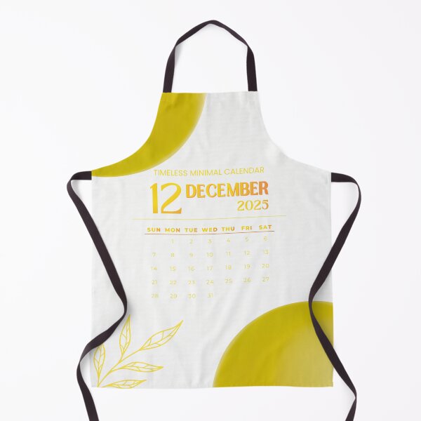 Item preview, Yellow Aesthetic December 2025 Calendar – Minimal Warm Wall Art designed and sold by evermusedesignstudio.