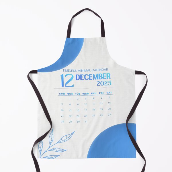 Item preview, Blue Minimal December 2025 Calendar – Clean Aesthetic Wall Print designed and sold by evermusedesignstudio.