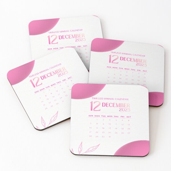 Item preview, Pink Aesthetic December 2025 Calendar – Minimal Modern Wall Art designed and sold by evermusedesignstudio.