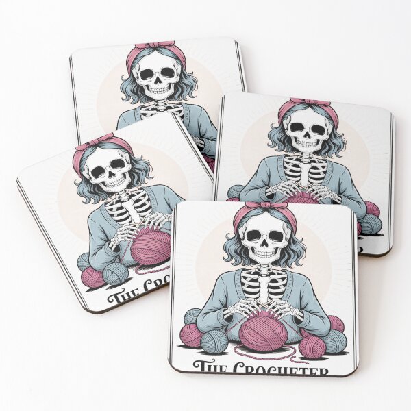 Item preview, Skeleton The Crocheter Mom Tarot Card Knitter Crochet Lover designed and sold by OlafLica.