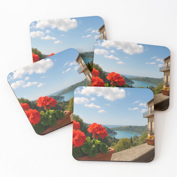 Item preview, Buongiorno Mondo - An Italian Balcony’s Whisper to the Heart-Shaped Lake - Nati Baleno designed and sold by NatiBaleno.