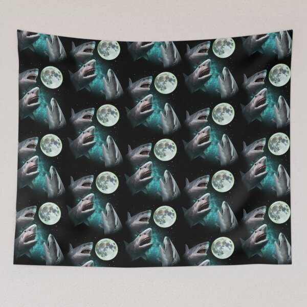 Item preview, Three Sharks Howl On The Moon designed and sold by ridhi-glennon.