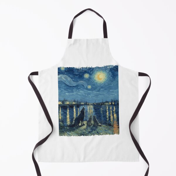 Item preview, Starry Night With Wolves Howling And Mystery Under The Moon designed and sold by ridhi-glennon.