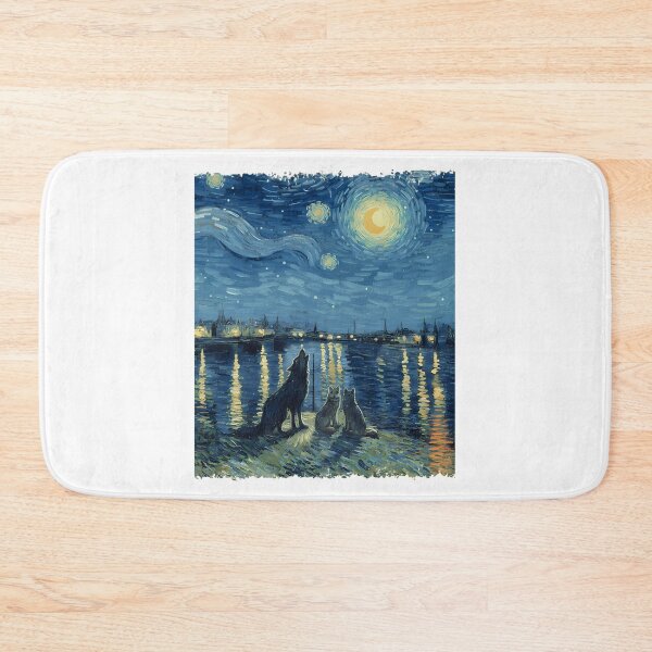 Item preview, Starry Night With Wolves Howling And Mystery Under The Moon designed and sold by ridhi-glennon.