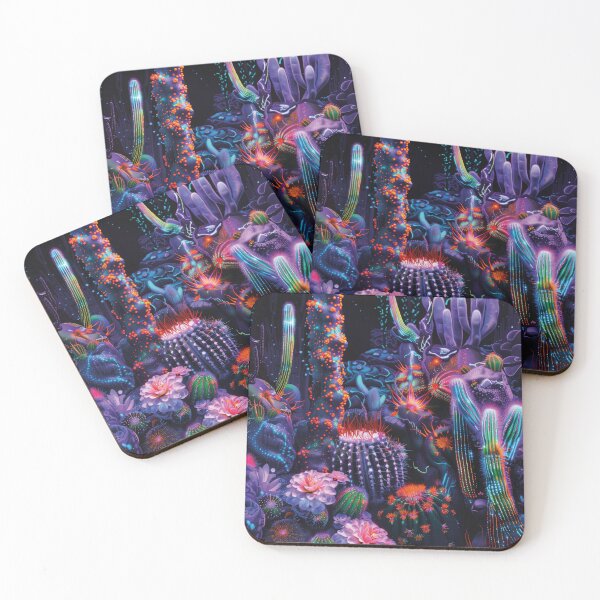 Item preview, Tropical cacti under neon light designed and sold by Mauswohn.