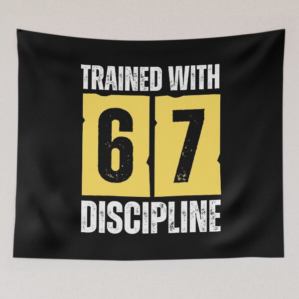 Item preview, Trained With 67 Discipline Funny Six Seven Meme designed and sold by PerfectMatch.