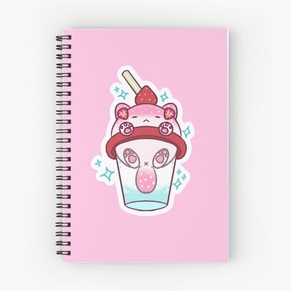 Item preview, Lindo gato boba de fresa kawaii designed and sold by Chairae Art.