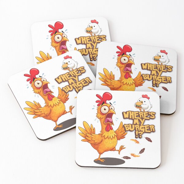 Item preview, Where’s My Burger?! Funny Chicken Cartoon Design designed and sold by CHANCHANAI.