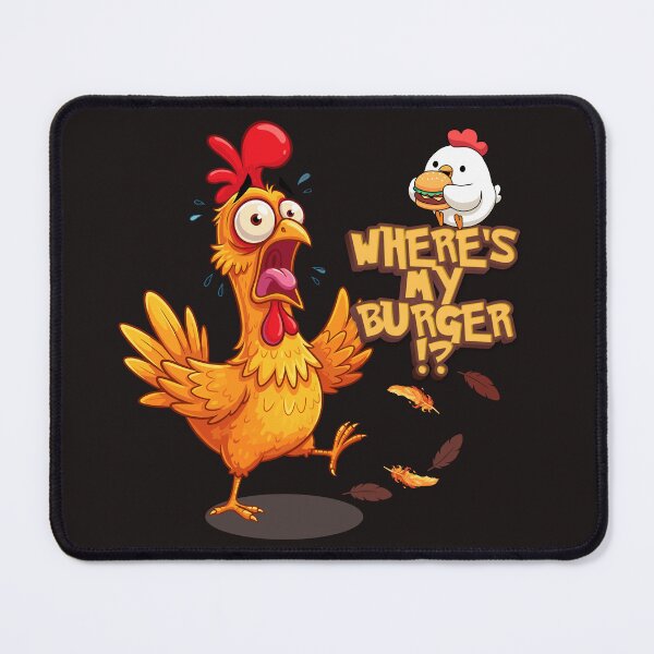 Item preview, Where’s My Burger?! Funny Chicken Cartoon Design designed and sold by CHANCHANAI.