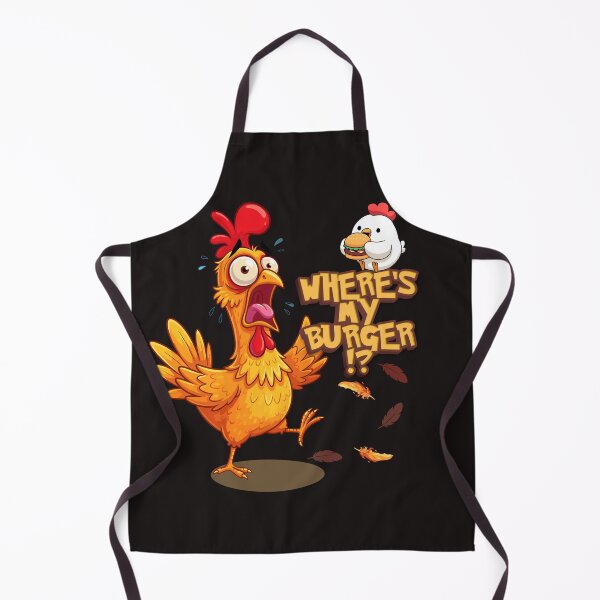 Item preview, Where’s My Burger?! Funny Chicken Cartoon Design designed and sold by CHANCHANAI.
