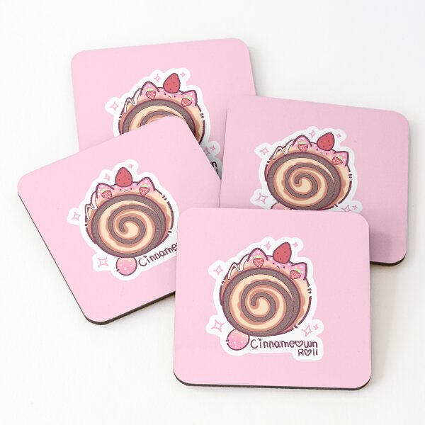 Item preview, Cute Kawaii Strawberry Cinnamon Roll Cat designed and sold by Chairae Art.