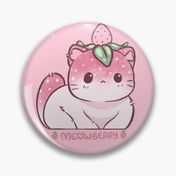Item preview, Lindo gato fresa kawaii designed and sold by Chairae Art.