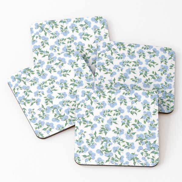 Item preview, Hydrangeas blue and white Grandmillennial Hamptons coastal style designed and sold by chrissyink.