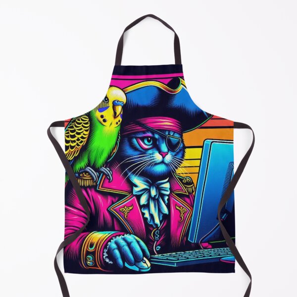 Item preview, cute pirate cat and parrot designed and sold by Dogandesighn.