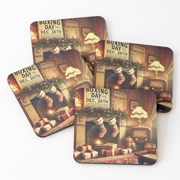 Item preview, Warm Boxing Day Fireplace Room with Gifts designed and sold by Koalangel.