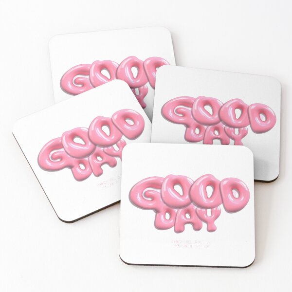 Item preview, GOOD DAY Pink Puffy Bubble Text Y2K Aesthetic Graphic Tee designed and sold by GenZFashion000.