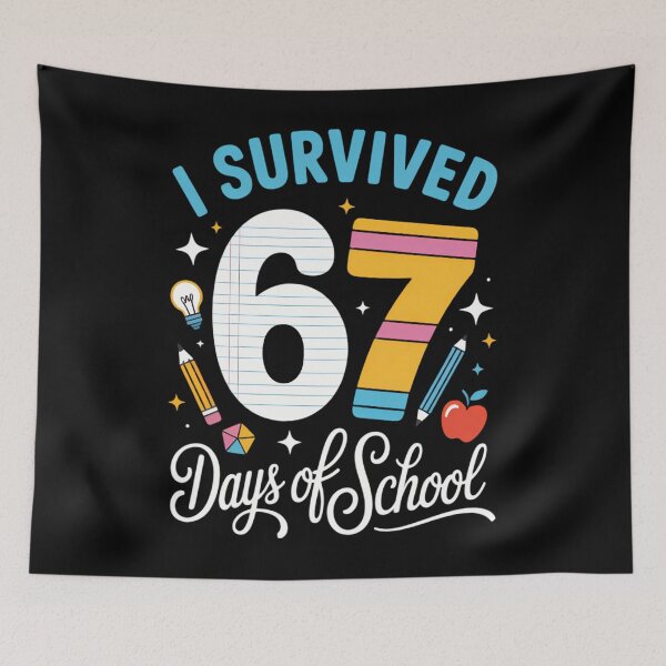 Item preview, I Survived 67 Days of School Funny Meme Teacher Student designed and sold by Bandikonsalez.
