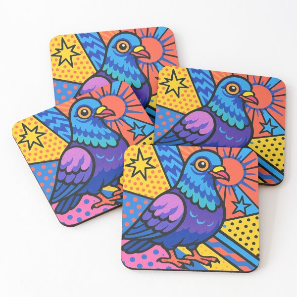 Item preview, Colorful cute pigeon designed and sold by Dogandesighn.