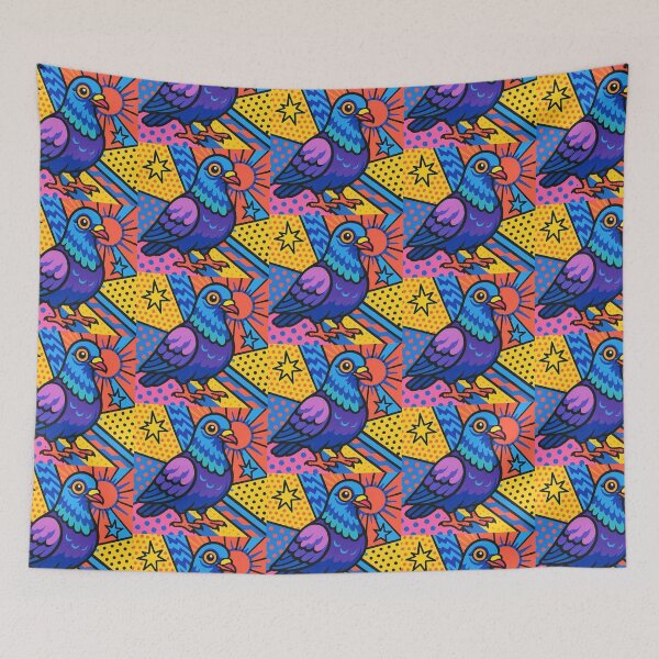 Item preview, Colorful cute pigeon designed and sold by Dogandesighn.
