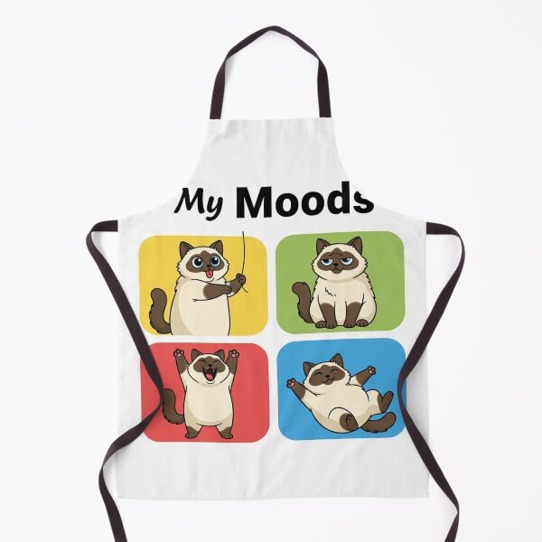Item preview, My Moods - Funny Siamese Cat 4-Panel Cartoon designed and sold by Siamcatshop.