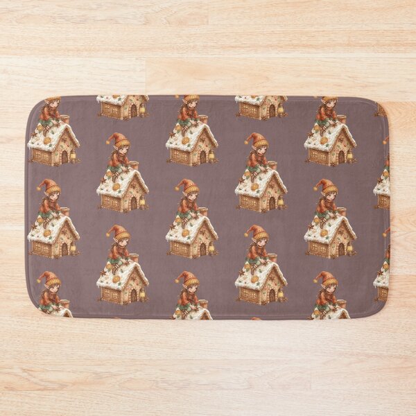 Item preview, Gingerbread Cottage Elf – Cozy Cottagecore Christmas Art designed and sold by Deezyned.